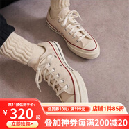 匡威（Converse）1970s帆布鞋經(jīng)典三星標男鞋女鞋休閑時尚百搭運動鞋板鞋162050C 162062C 米白色【低幫1970s】 41.5