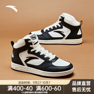 安踏（ANTA）高幫板鞋丨運(yùn)動(dòng)鞋百搭男鞋秋季新款時(shí)尚休閑潮流運(yùn)動(dòng)板鞋 象牙白/基礎(chǔ)黑-4 42