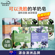綠色溪谷香皂控油二合一手工皂囤貨裝100g*5盒男女士中秋節(jié)送禮物禮品