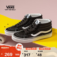 VANS范斯官方 SK8-Mid街頭風(fēng)經(jīng)典男鞋女鞋板鞋運動(dòng)鞋 黑色  37 