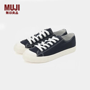 無(wú)印良品（MUJI）男女通用不易疲勞不易沾水運(yùn)動(dòng)鞋無(wú)性別男款女款小白鞋帆布鞋鞋子 藏青色1S 45 碼/275mm（尺碼偏大拍小一碼）