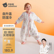 貝肽斯嬰兒睡袋暖姜恒溫兒童分腿睡袋寶寶防踢被睡衣四季雙層?甜夢(mèng)S