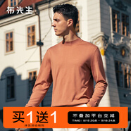 布先生佟大為明星同款春秋可機(jī)洗毛T羊毛衫男士毛衣純色針織打底衫 【小高領(lǐng)】摩卡棕 2XL /185