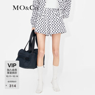 MO&Co.【UPF40+涼感防曬】運(yùn)動(dòng)風(fēng)老花高腰短褲休閑褲褲子摩安珂 白底黑字 L 170