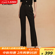 藍(lán)地（LANDI）赫本風(fēng)優(yōu)雅通勤西裝外套西服一?？坌奚鞳L女2025春新品 石墨黑褲子 S