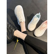 必邁（bmai）跑步鞋女款學(xué)生2025春夏輕便軟底減震舒適運動(dòng)鞋百搭休閑鞋子 白色 s008全白色 35 升級定制乳膠鞋墊