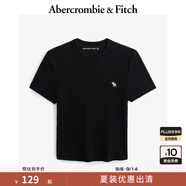 ABERCROMBIE & FITCH【多色圓領(lǐng)T】女裝25夏季美式經(jīng)典小麋鹿圓領(lǐng)短袖T恤KI139-5272 黑色 S (165/92A)