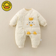 G.DUCKKIDS小黃鴨嬰兒羽絨服連體衣秋冬保暖爬服男寶寶白鴨絨加厚衣服秋冬裝 5616米色 66 建議0--3個(gè)月
