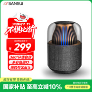 山水（SANSUI）藍(lán)牙音響無(wú)線便攜式 家用桌面多媒體小型迷你低音炮 筆記本電腦小音箱 車(chē)載喇叭360度立體聲 F4
