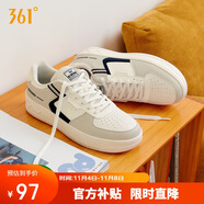 361°運(yùn)動(dòng)男鞋冬季學(xué)生復(fù)古厚底增高小白休閑板鞋子男672426615-5