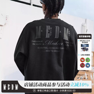 MEDM 基礎款恒溫長(cháng)袖T恤男女情侶款春秋季美式復古休閑體恤潮 黑色 L