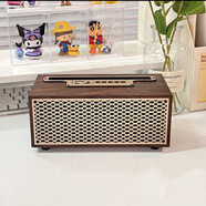 漫步者（EDIFIER）同款藍牙音響覆古木質(zhì)高顏值低音炮桌面無(wú)線(xiàn)音箱收音機插卡的生日禮物 覆古木質(zhì)音箱[藍牙5.0+AUX/立體