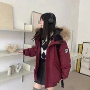 法蘿迪短外套女春秋季女裝新款韓版寬松學(xué)生棉衣工裝棉襖子bf短款棉服 灰色 L