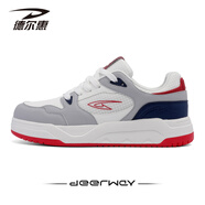 德?tīng)柣荩―EERWAY）男鞋板鞋男2025新款休閑鞋子男款軟底百搭運動(dòng)小白鞋 米深藍 39