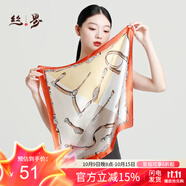 絲界2025新款真絲絲巾女百搭小方巾102%桑蠶絲印花領(lǐng)巾節日禮物