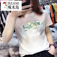 啄木鳥(niǎo)（TUCANO）歐洲站白色純.棉t恤女韓版圓領(lǐng)夏季2025年新款寬松短袖體恤上衣女 白色 2XL (131~145斤)