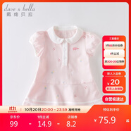 戴維貝拉（DAVE＆BELLA）【汽水棉】女童連衣裙夏裝寶寶公主裙學院風兒童裙子