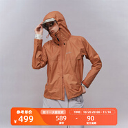 瞬時(shí)山野Monterest戶外C6防潑水反光logo徒步登山一片式?jīng)_鋒衣女 赪霞橘 L （WL）