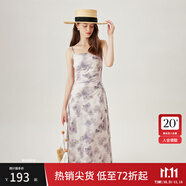 范思藍(lán)恩范思藍(lán)恩暈染感吊帶連衣裙女2024夏季新款印花海邊度假長裙12420 水墨丹青-吊帶 S