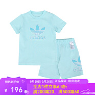 adidas阿迪達(dá)斯新款童裝休閑運(yùn)動(dòng)兒童短袖套裝男女?huà)胪瘍杉?IN2103 JC6593 104
