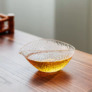 詠幻綠昌明加厚玻璃公道杯分茶器耐熱功夫茶具配件茶海透明帶嘴玻 茶荷公道杯 約170ml