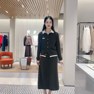 ERDOS絞花學(xué)院風(fēng)小A字半身裙子裙裝E256C0012 褐綠 170/72A