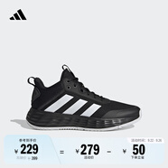 adidas OWNTHEGAME 2.0低幫團(tuán)隊(duì)款實(shí)戰(zhàn)運(yùn)動(dòng)籃球鞋男子阿迪達(dá)斯 黑/白   42.5