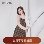 SNIDEL2025秋冬新品V領(lǐng)長(cháng)袖荷葉邊系帶針織開(kāi)衫短外套SWNT254237 粉色 均碼 （F）