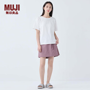 無印良品（MUJI）女式OBP再生尼龍裙褲褲子女款 短褲 休閑褲女裝25年夏季BE15CC5S 煙熏粉色 L （165/70A）