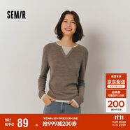 森馬（Semir）森馬毛衣女短款假兩件含羊毛針織衫24冬新款保暖內(nèi)搭109724107015