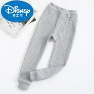 迪士尼兒童保暖熱能褲加厚純棉三層保暖褲男女童內穿寶寶棉中大童打底褲 淺灰:70%23以上有小便口 成人XXL建議身高175