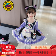 G.DUCKKIDS童裝女童連衣裙夏季洛麗塔公主裙兒童庫洛米女孩演出服女寶寶裙子 袖子長款大庫洛米裙子 150 建議11~12歲【140-150cm】c