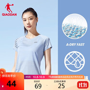 喬丹短袖t恤女薄款運動(dòng)速干衣圓領(lǐng)冰絲休閑跑步上衣女健身服