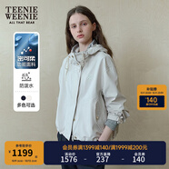 Teenie Weenie小熊女裝防潑水外套2025年秋季新款通勤寬松輕薄夾克 象牙白 L