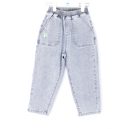 麗嬰房（Les enphants）男女童時(shí)尚舒適牛仔褲01H1010019 T_深藍\藏青 120