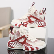 里奇.喬丹   RICKY JORDAN斷碼女童鞋運動(dòng)鞋秋冬2025新款兒童跑步籃球鞋中大童男女孩跑步鞋 酒紅網(wǎng)面 40