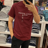 湯米希爾費(fèi)格（Tommy Hilfiger）夏季男士時(shí)尚刺繡Logo圓領(lǐng)短袖T恤 4#酒紅色 6318 602 603 XS