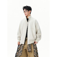 GQWWQX棒球服男士潮牌春秋季外套韓版潮流ins港風(fēng)原宿ulzzang夾克春秋休 米色 M