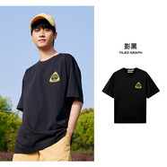 美特斯邦威（Meters Bonwe）獅子王聯(lián)名短袖重磅t恤男夏季新款圓領(lǐng)舒適情侶裝衣服 影黑 M 170