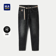 HLA海瀾之家牛仔九分褲男25加厚中腰五袋款褲子男秋冬