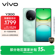 vivo Y300 12GB+512GB 青松 國家補貼 新一代超級揚聲器 6500mAh超薄藍海電池 超抗摔護眼直屏 AI手機