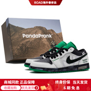 Jordan定制球鞋 AJ1Low拓荒騎士破荒者特殊禮盒低幫復古籃球鞋男黑白綠 黑白綠 45