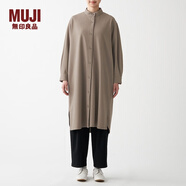 無(wú)印良品 MUJI 女式 起毛彈力 立領(lǐng)連衣裙 BCM34A1A 深咖啡色 均碼