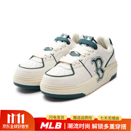 MLB男女情侶休閑時(shí)尚厚底增高通勤百搭增高NY學(xué)長(cháng)鞋潮流鞋休閑鞋 紐約洋基隊/淡綠邊 41