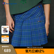 Champion【哈利波特聯(lián)名款】冠軍半身裙女25秋季新款復(fù)古格紋短裙 校園方格藍 L