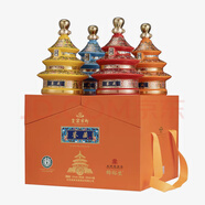 jingdu京都 北京二鍋頭 天壇祈福 清香型白酒 53度純糧釀造鑒藏 53度 500mL 4瓶 禮盒裝