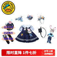 G.DUCKKIDS洛麗塔公主裙女童連衣裙夏季朱迪兒童裙子兔子警官生日蓬蓬裙春秋 腰帶包毛球別針兔（單買不發(fā)） 130 尺碼7~8歲【120-130cm】