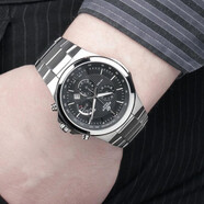 卡西歐（CASIO）手CASIO三眼石英藍寶石蝴蝶扣防水商務(wù)指針男表EFR-517L-7A EFR-500D-1A