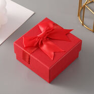胖東來(lái)同款項鏈禮盒空盒蝴蝶結首飾盒精致口紅耳釘手鏈項鏈包禮物 F55-紅絲紅盒（含海綿） 800*800*350cm
