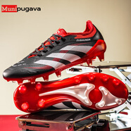 Munipugava足球鞋長釘男童成人學(xué)生TF碎釘梅西低幫訓(xùn)練鞋女  黑紅 長釘 38